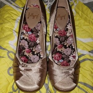 Jellypop sateen kitten heels size